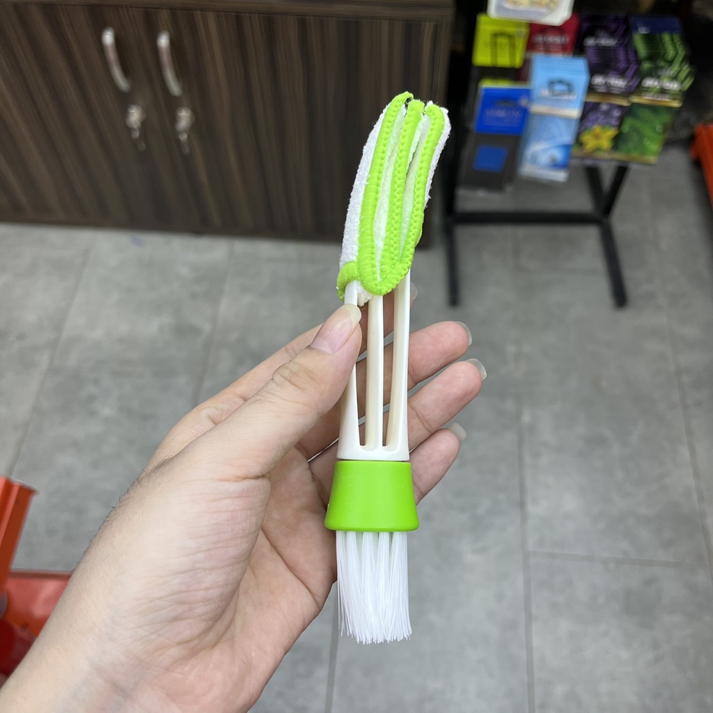 Chổi , Cọ 2 Đầu Vệ Sinh Cửa Gió Điều Hòa Xe Hơi Chuyên Dụng