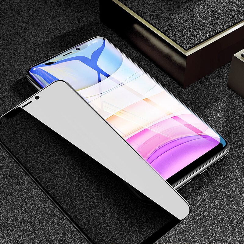 9D Full Cover Bảo Vệ Màn Hình Riêng Tư Cho iPhone X XR XS 11 Pro Max Kính Cường Lực Chống Gián Điệp Cho iPhone 7 8 6 6S Plus SE 2020