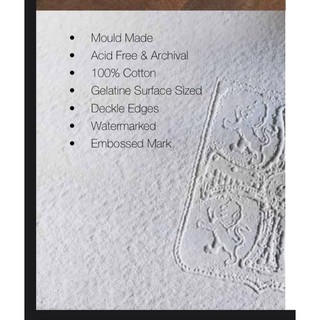 Giấy vẽ màu nước Saunders Waterford / Arches 300gsm, 100% cotton- Vân Hot / Cold pressed- 56x76cm