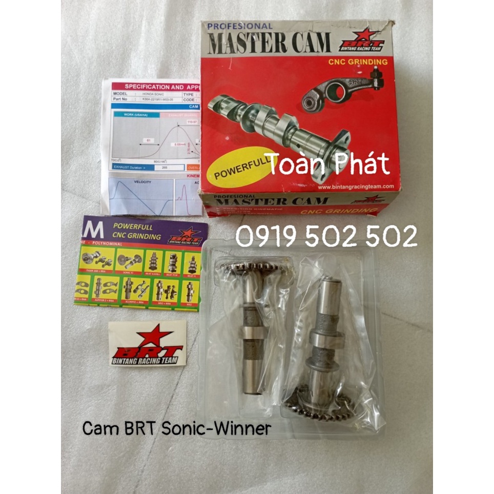 CẶP CAM BRT RACING CHO SONIC 150R - CAM ĐỘ - CAM BRT SONIC/WINNER ...