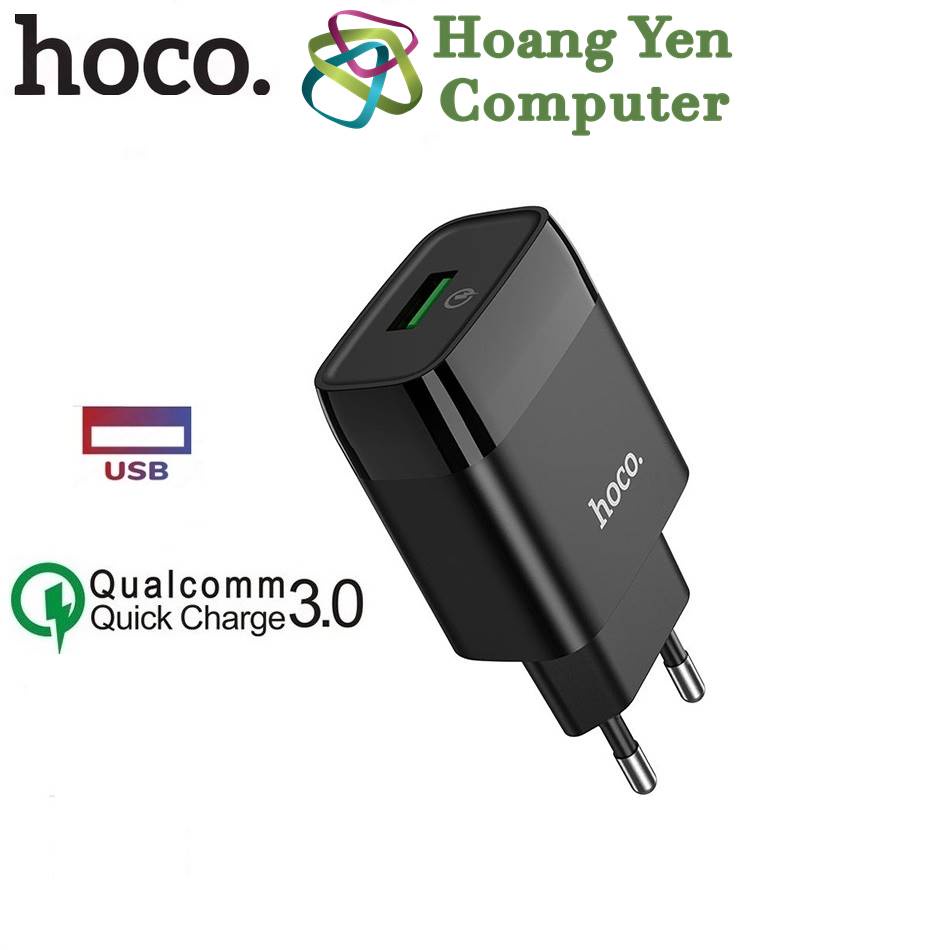 Cốc Sạc Nhanh Quick Charge 3.0 Hoco C72Q (QC3.0 18W) - BH 6 Tháng | Cốc Sạc 18W - Hoàng Yến Computer