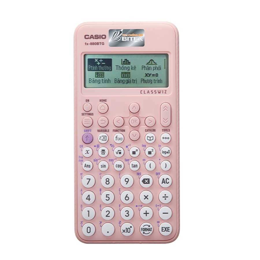 Ảnh Máy Tính Casio FX 880 BTG - Chính Hãng - Màu Hồng 3