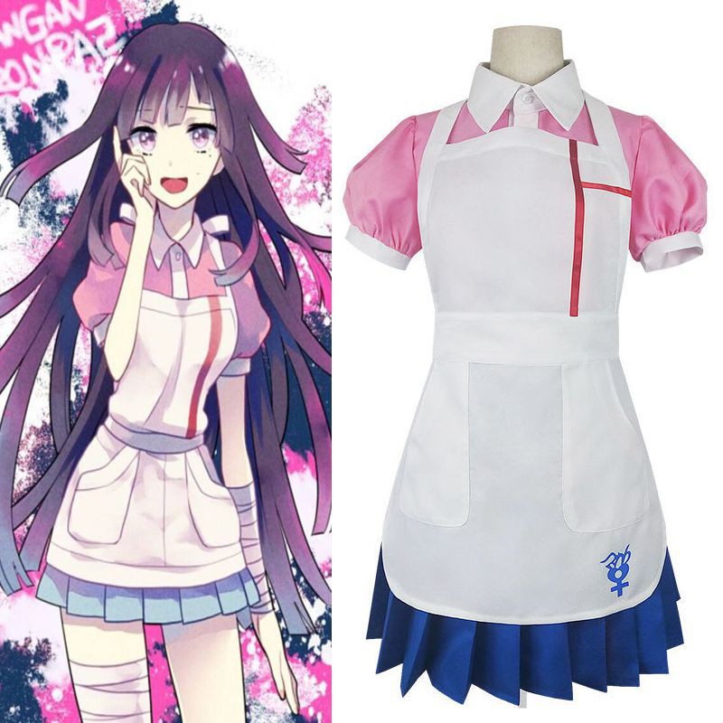 Dangan Ronpa 2 Danganronpa Mikan Tsumiki Đầm Cosplay Trang Phục Đồng Phục Váy Anime