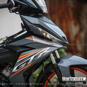 Tem rời cao cấp dán xe Winner GTR màu xám xi măng. Decal phối màu cam trắng đen bạc. Chỉnh sửa tùy theo xe