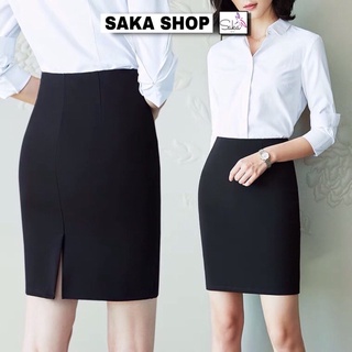 Chân váy bút chì công sở chất thun dày dặn ngang gối