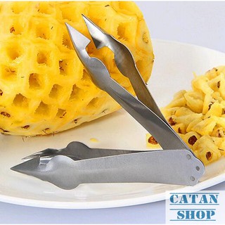 Combo dao và nhíp gọt thơm, dao cắt mắt thơm, mắt dứa siêu nhanh , siêu tiện dụng GD24-2DNGT