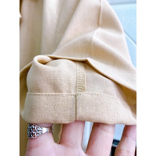 JUNE LINEN-S10. Bộ áo cổ danton mix short Linen bột.