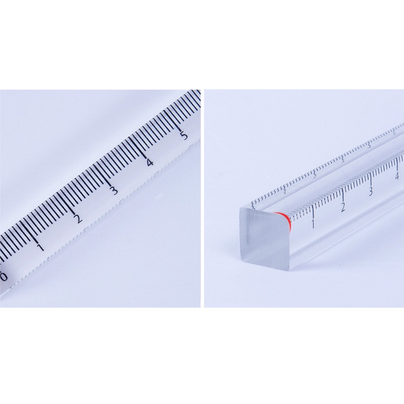 Thước kẻ thẳng bằng nhựa acrylic trong suốt 0-30cm dành cho học sinh