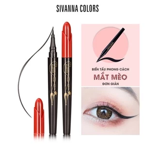 Kẻ mắt Sivanna bút kẻ mắt nước không trôi không lem Xpress Eyeliner Rose Cat siêu dễ vẽ