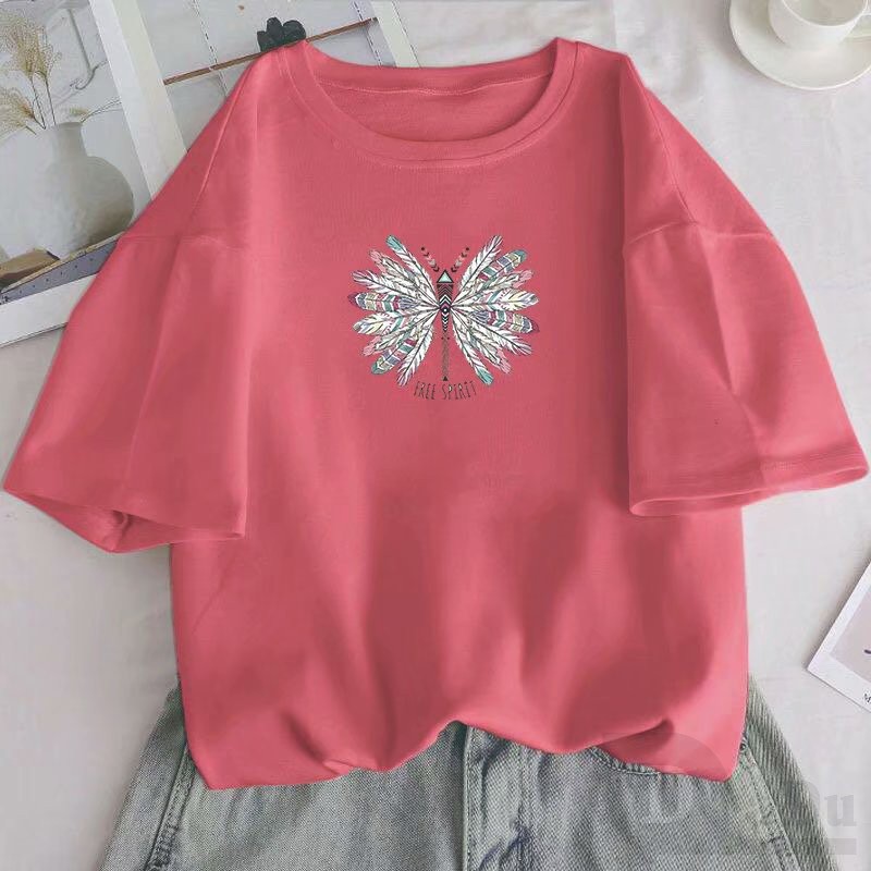 Ảnh Áo Thun Tay Ngắn Dáng Rộng Plus Size Phong Cách Hàn Quốc  Áo Thun NgắN Tay DáNg Ôm ThờI Trang Cho Nữ 3