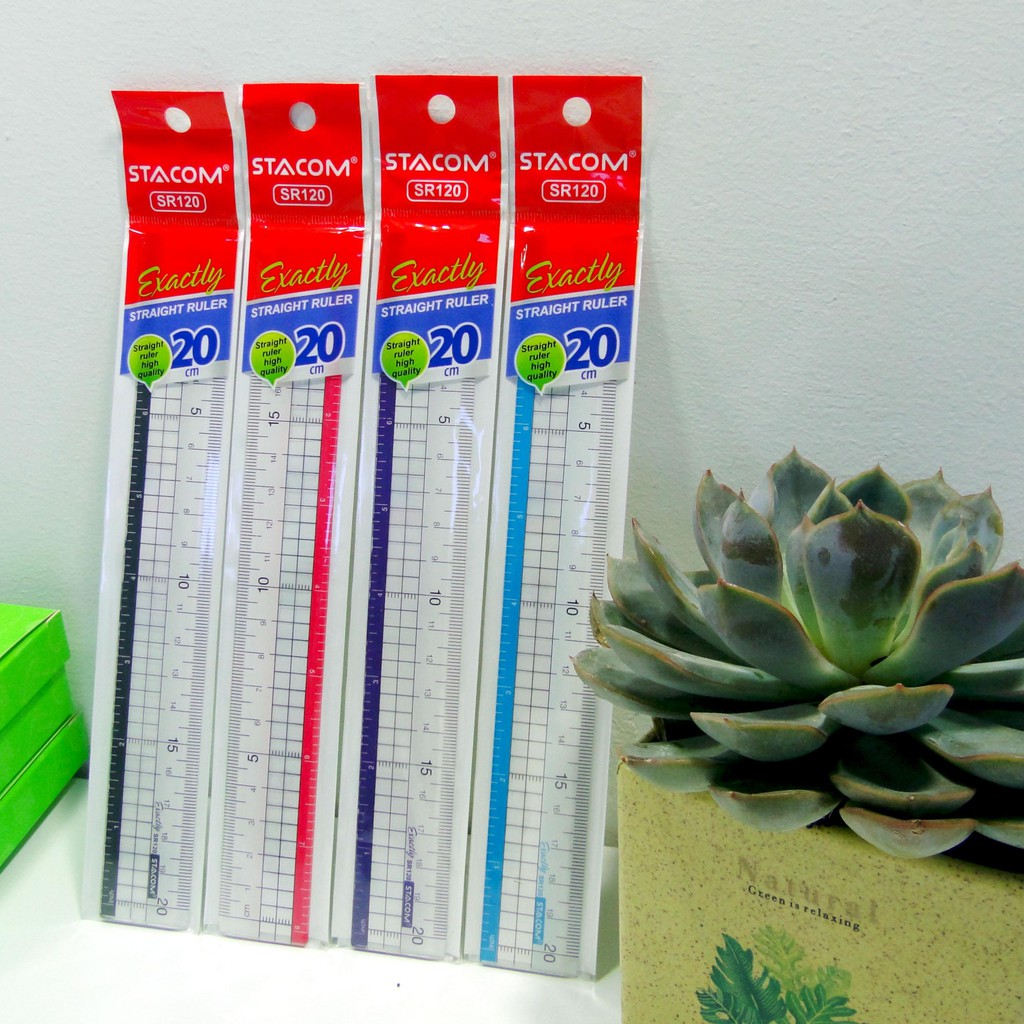 Thước kẻ thẳng STACOM 15/20/30CM | Shopee Việt Nam