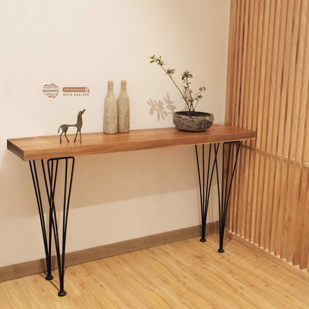 BÀN CONSOLE GỖ TRANG TRÍ - WOODEN CONSOLE TABLE | Shopee Việt Nam