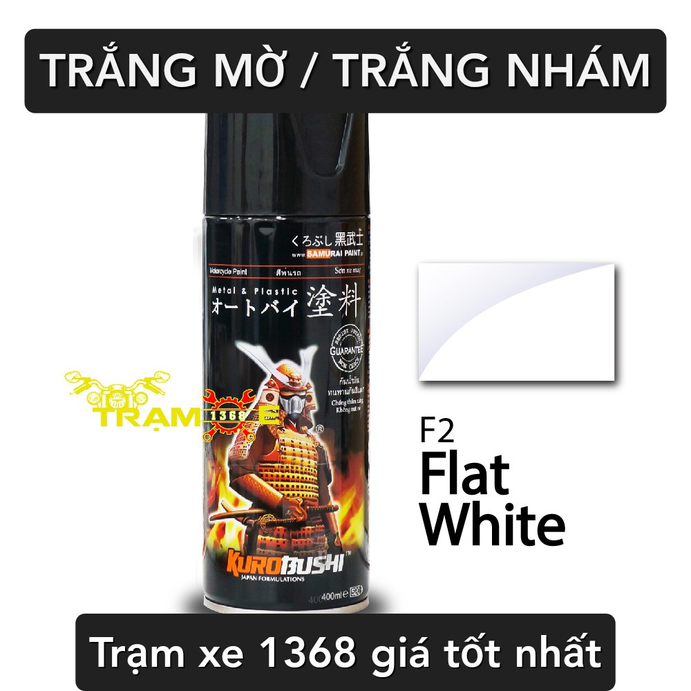 CHAI SƠN XỊT SAMURAI MÀU TRẮNG NHÁM TRẮNG MỜ F2 400ML | Shopee Việt Nam