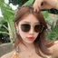 Kính mắt râm mát nữ mắt kính cao cấp phom tròn phong cách Hàn Quốc chống tia UV400 đi chơi đi biển đẹp ABICA 205