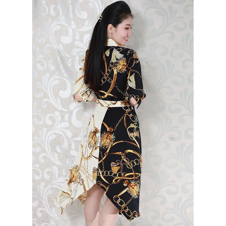 45-68kg VÁY XÒE HOA KIỂU ĐẦM SƠ MI CAO CẤP CỘT EO - VÁY ĐẦM CÔNG SỞ NỮ, ĐẦM THIẾT KẾ CAO CẤP - ĐẦM SƠ MI NỮ D3125