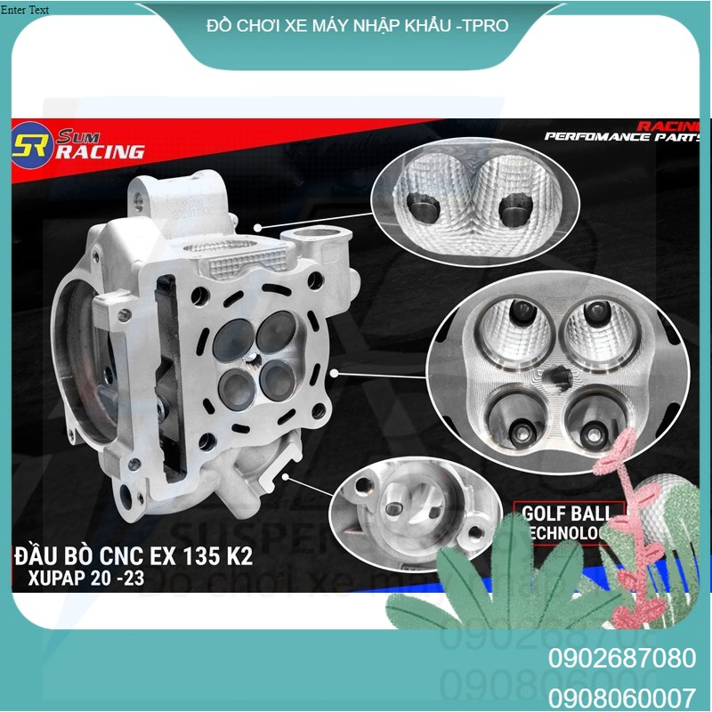 Đầu Bò Super Head Sum Racing CNC Porting XE Exciter 135 | Shopee Việt Nam