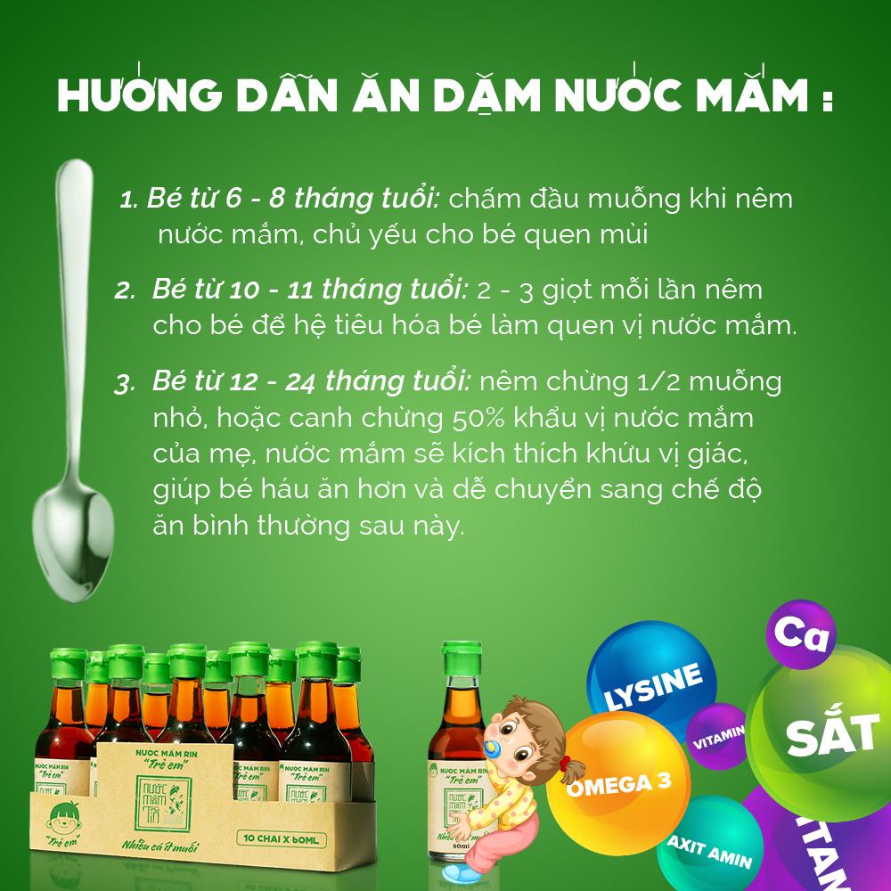 Mô tả 2 Chai Nước Mắm Tĩn Trẻ Em Cho Bé Ăn Dặm Độ Đạm 42N 60ml/chai - 3
