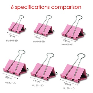 Kẹp bướm nhiều màu Foska 801-D  51mm, 41mm, 32mm, 25mm,19mm,15mm