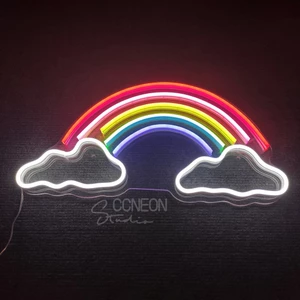 Đèn Trang Trí Phòng Led Neon Sign Cầu Vồng