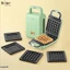 Máy làm bánh waffle BEAR 600W 2 khuôn dễ tháo lắp, vệ sinh nhanh chóng