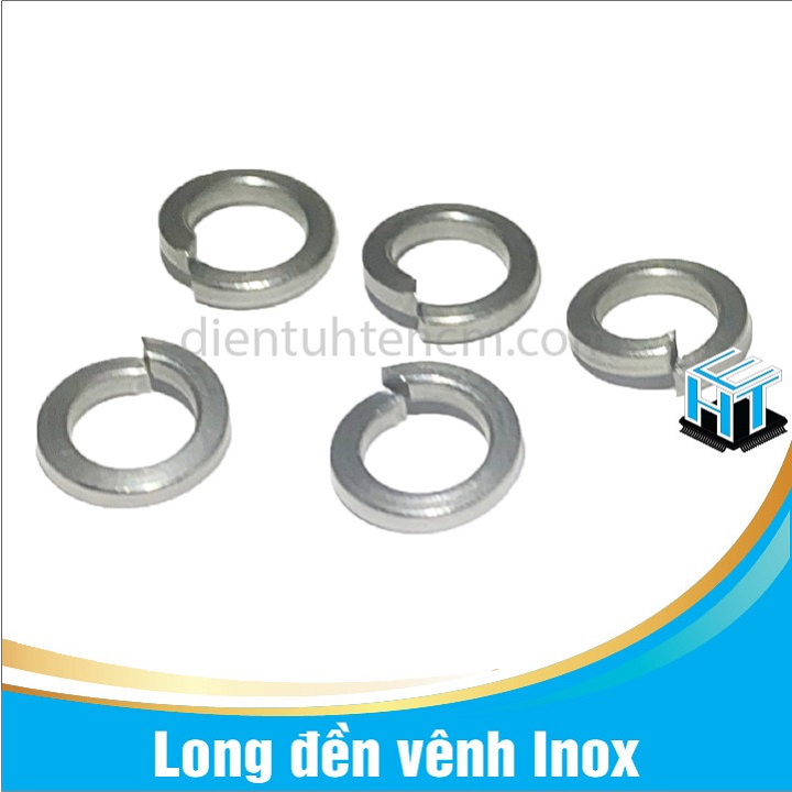 COMBO 20 con long đền vênh Inox các loại M3,M4,M5,M6,M8(chất inox 201 ...