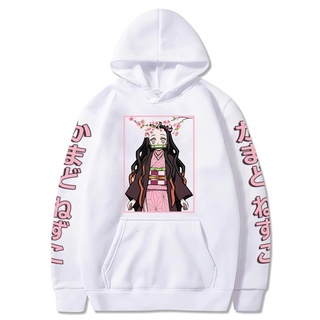 Anime Demon Slayer Khoác Hoodie Kamado Nezuko Kimetsu Không Yaiba Dạo Phố Áo Nỉ Hoodie Quá Khổ Ấm Cúng