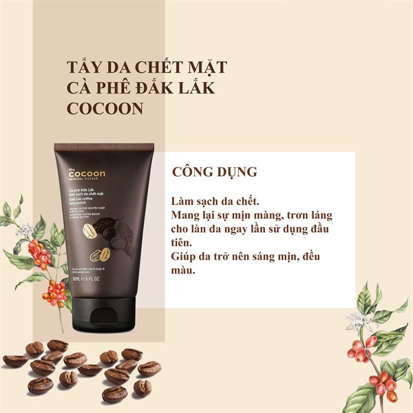Ảnh Tẩy tế bào chết Cocoon Cà Phê Đắk Lắk Làm Sạch Da Chết Mặt 150ml 1