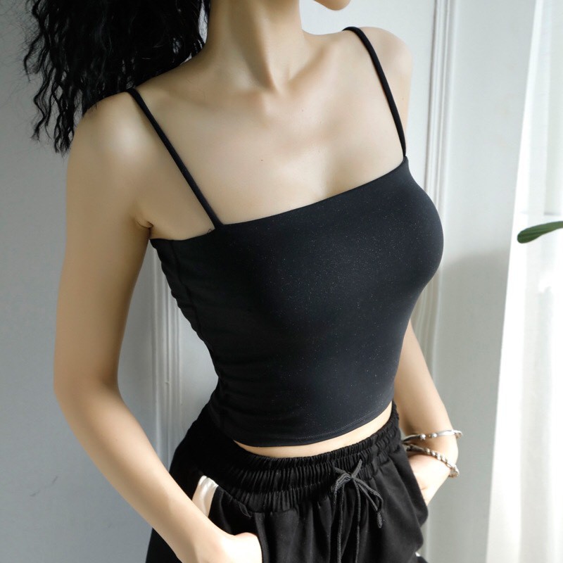 Ảnh Áo 2 dây nữ dáng ôm áo 2 dây dáng ôm chất liệu cotton nhẹ mát thấm hút mồ hôi tôn dáng nhẹ nhàng sexy silive_official 1