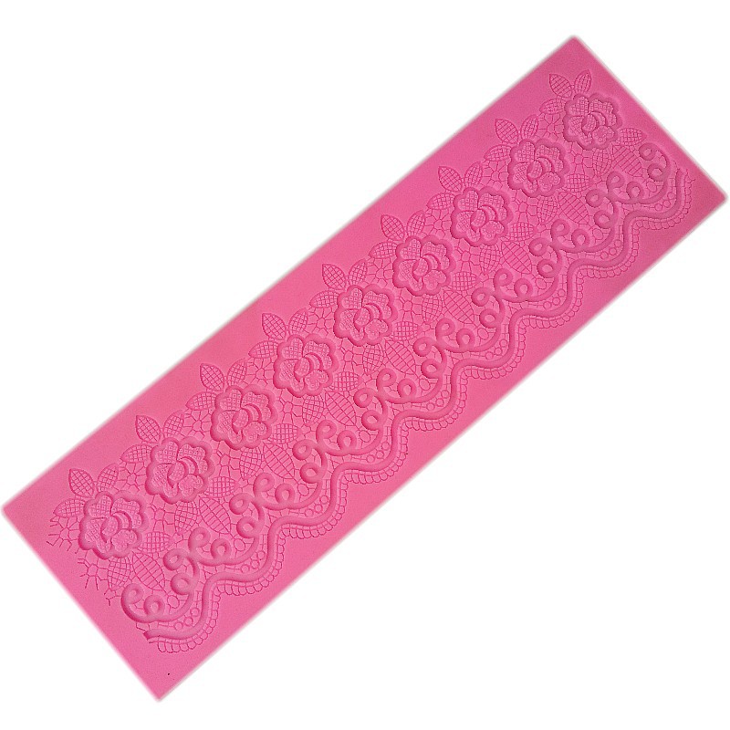 Ren Fondant bánh bao quanh trang trí Khuôn silicon Mousse Đường thủ công Icing Mat Pad Bánh ngọt Dụng cụ làm bánh