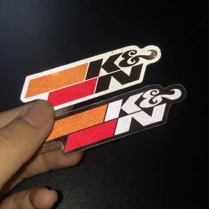 Logo K&N [7.7x2.1cm] chất liệu phản quang 3M, decal cao cấp chống nước. Hình dán sắc nét, bền màu, dính chặt.