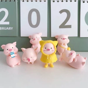 Mô hình heo mộng mơ tiểu cảnh trang trí bàn làm việc - set heo số 1
