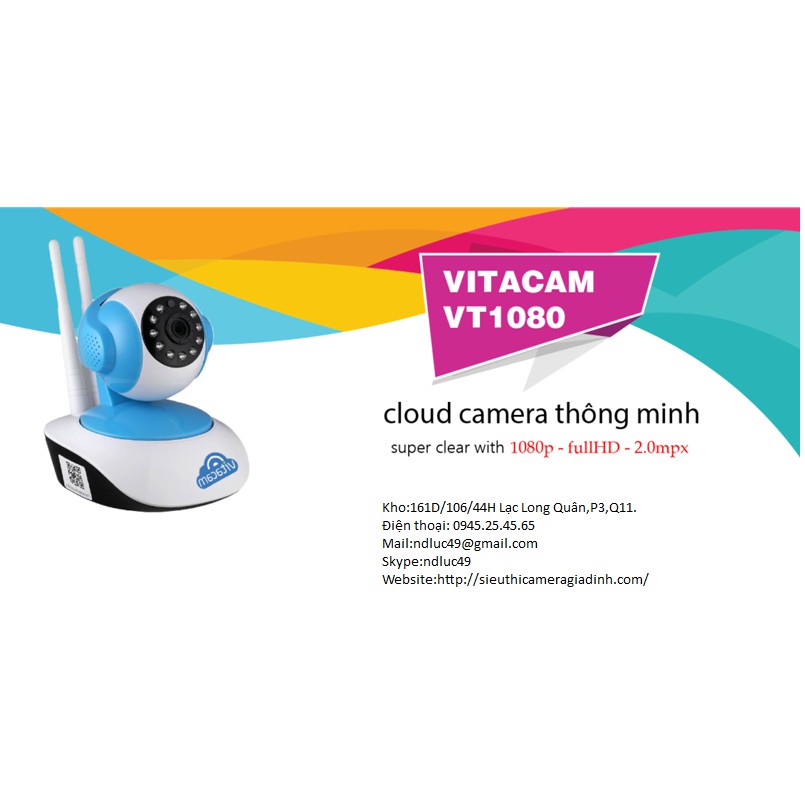 VITACAM VT1080 - CAMERA IP 2.0MPX FULL HD 1080P, XOAY 355 ĐỘ - CHÍNH ...