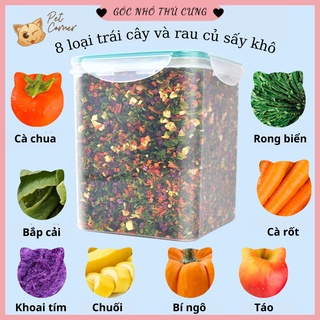 Trái cây và rau củ sấy cho chó mèo