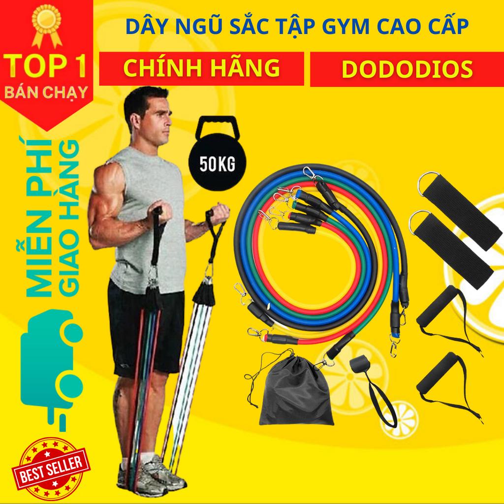 Ảnh Dây Cao Su Ngũ Sắc Tập Gym Tại Nhà Đa Năng Siêu Bền - Hãng Dododios 1