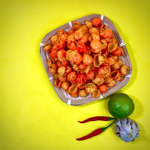 Snack Bim Sò Hành sò phô mai, snack sò hành đặc biệt, bim bim sò hành giòn cay, sò hành tuổi thơ