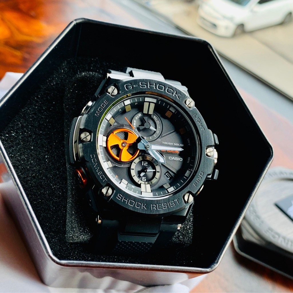 Đồng hồ Nam G-Shock GST-B100B-1A4 G-Steel Bluetooth,Năng lượng mặt