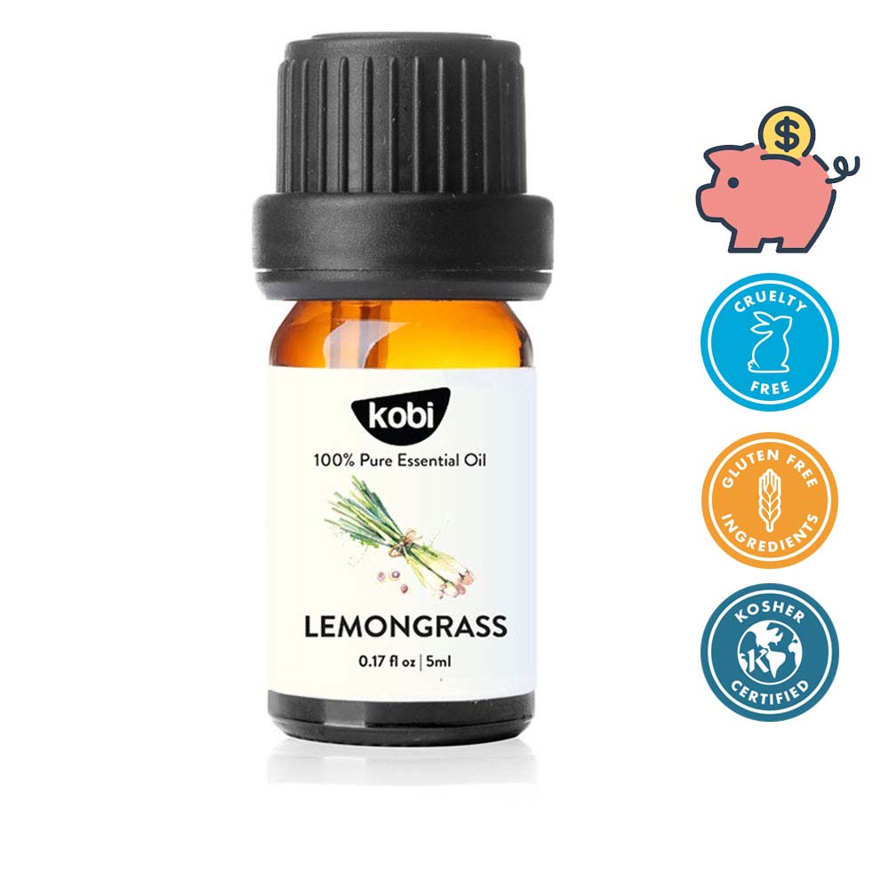 Tinh dầu Sả Chanh Kobi Lemongrass essential oil nguyên chất giúp khử mùi, tạo hương, giảm stress  - 5ml