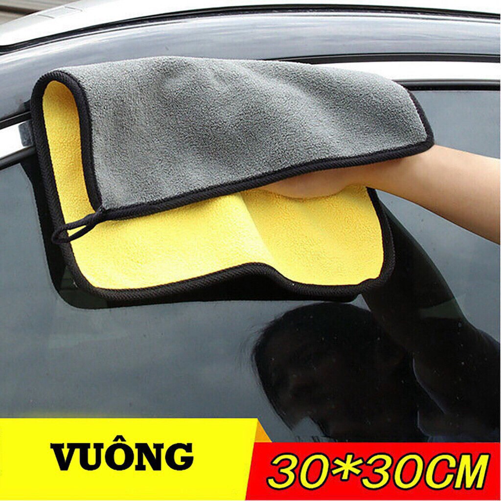 Khăn Lau Xe Ô Tô – Khăn Microfiber Lau Xe Hơi Màu Vàng 2 Lớp Siêu Thấm Hút Cực Dày Chuyên Dụng Cho Ô Tô PKN-0013