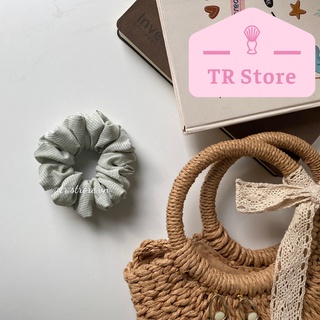 Scrunchies mini cotton họa tiết mềm mại cột tóc hoa nhí