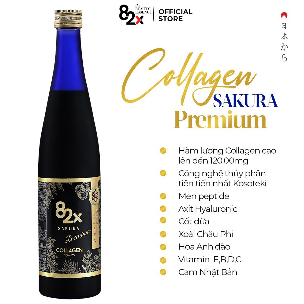 Nước Uống Đẹp Da 82X Collagen Và Placenta Nhật Bản Dòng Classic Và Sakura Premium
