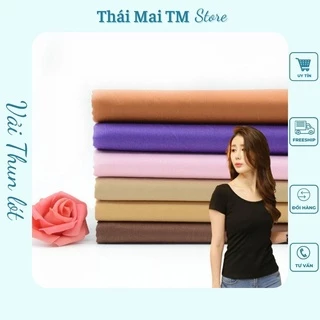 Vải Thun lót Vải cotton dày co giãn, chính phẩm khổ 1m6 TháiMai TM