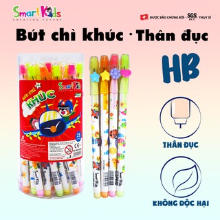 Combo 5 Bút chì khúc thân đục SK-NPCHB001 SMARTKIDS Dành cho học sinh cấp 1 Chì đậm nét, vỏ nhựa êm tay