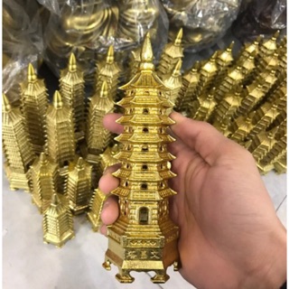 Tháp Văn Xương Bằng Đồng Vàng Vật phẩm phong thuỷ bằng đồng
