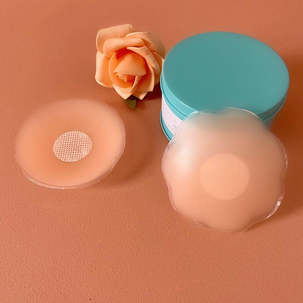 Miếng dán ngực keo silicon chống lộ đầu ti keo siêu dính tái sử dụng nhiều lần hộp 5 cặp LANIXA