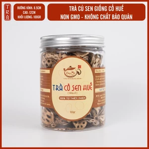 Trà củ sen Huế giống cổ,Non GMO, không chất bảo quản, đóng hũ 100g