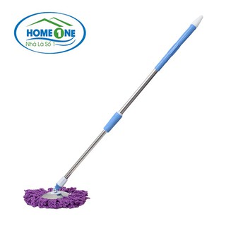 CÂY LAU NHÀ XOAY 360 ĐỘ THAY THẾ MÂM INOX THÂN DÀI 1M2 - MÀU NGẪU NHIÊN