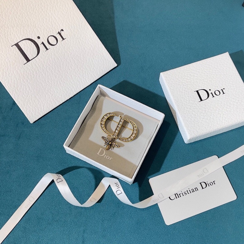 Trâm cài áo chữ CD con ong đính đá mẫu mới Dior Montaigne cao cấp ...