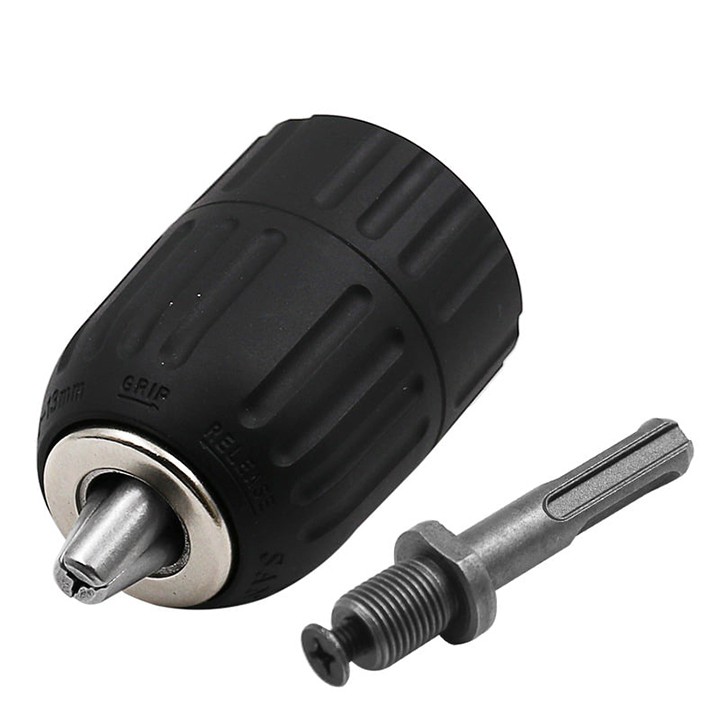 Đầu kẹp khoan tự động , Đầu chuyển đổi máy khoan bê tông sang đầu kẹp nhanh 2-13mm