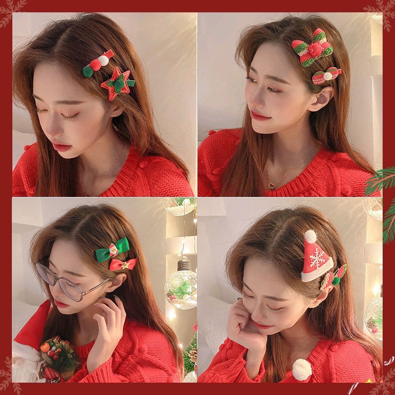 Mũ noel - bờm tóc noel - kẹp mái noel cho bé
