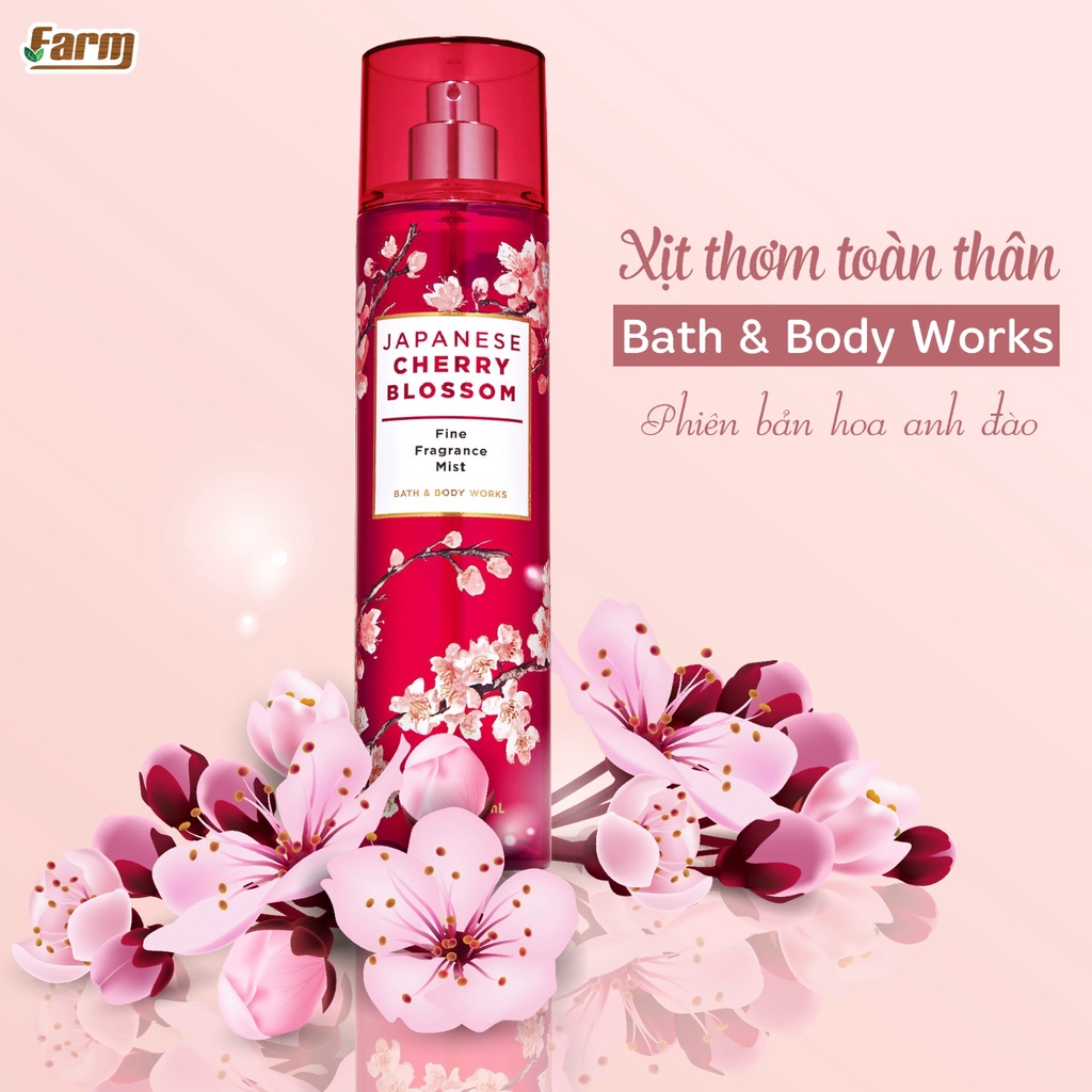 body mist Xịt thơm Japan Cherry Blossom 236ml Sang Trọng, Ngọt Ngào, Cá Tính